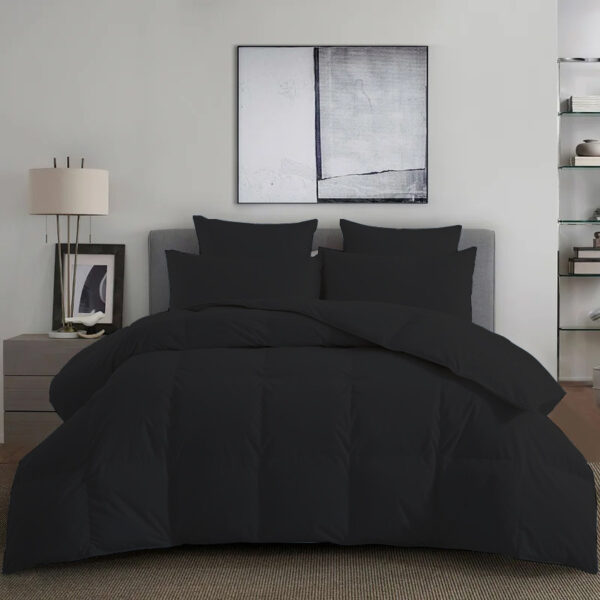 Black Comforter on the Bed