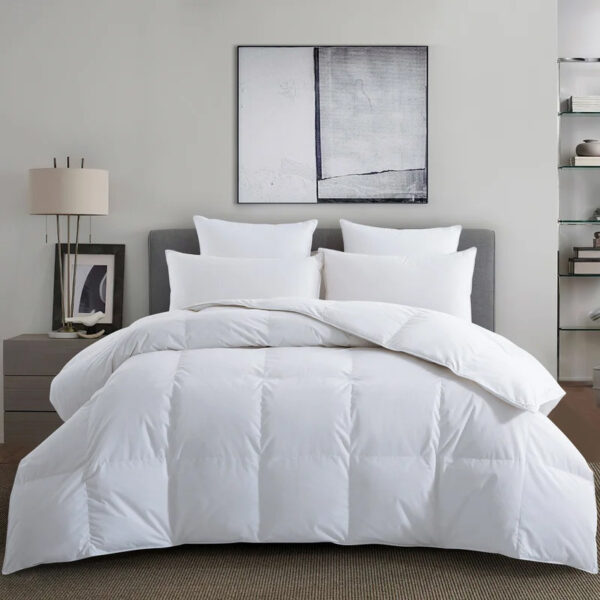 White Comforter on the Bed