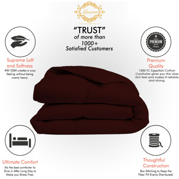 Burgandy Comforter Folded