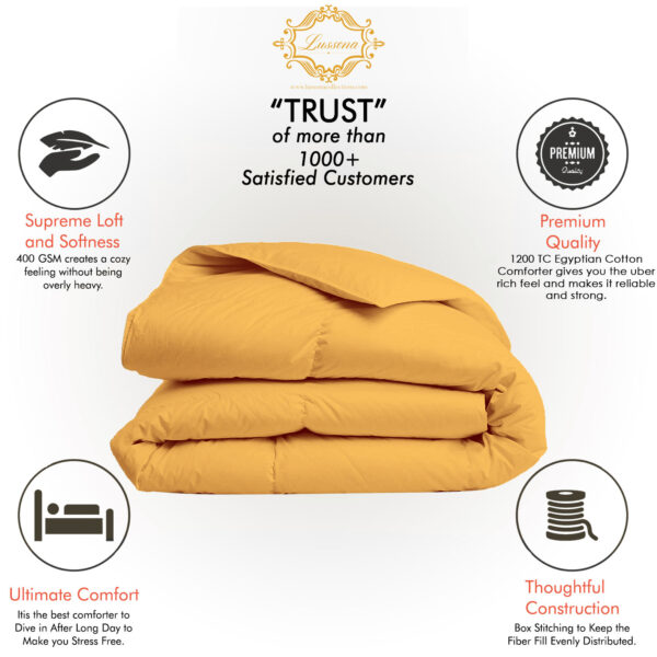 Golden Comforter Folded