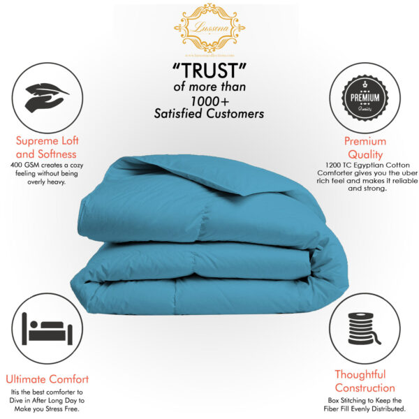 Sky Blue Comforter Folded
