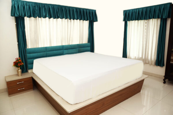 White Flat Sheet in Room